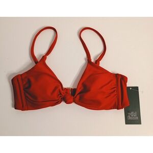 Wild Fable Red Knot Bikini Top Womens XS (0-2) Padded Swim Top